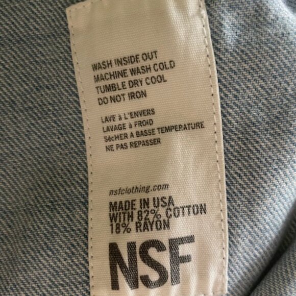 NSF Long Denim Duster Coat - Picture 5 of 6